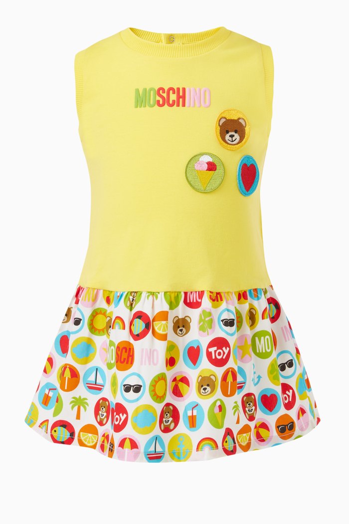 

Summer Print Dress in Cotton, Yellow