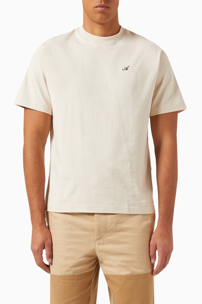Logo T-Shirt in Organic Cotton, Neutral