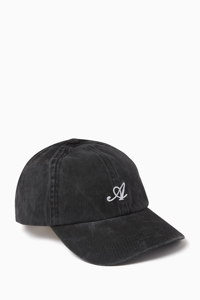 

Washed Signature Cap in Cotton, Grey