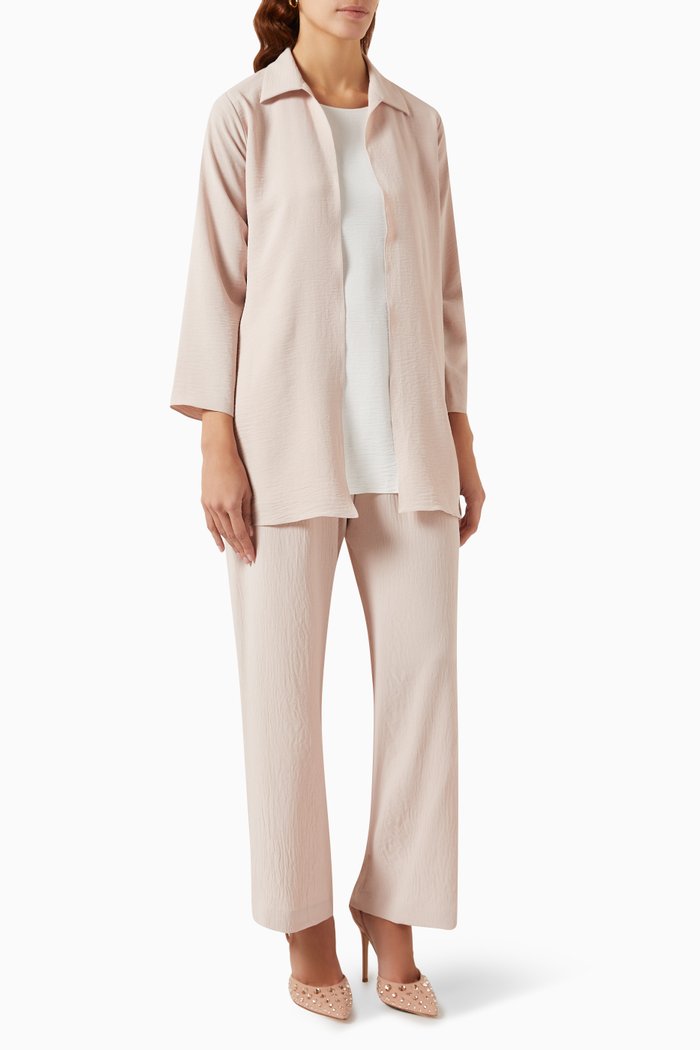 

Jacket, Top & Pants in Crepe, Set of 4, Neutral