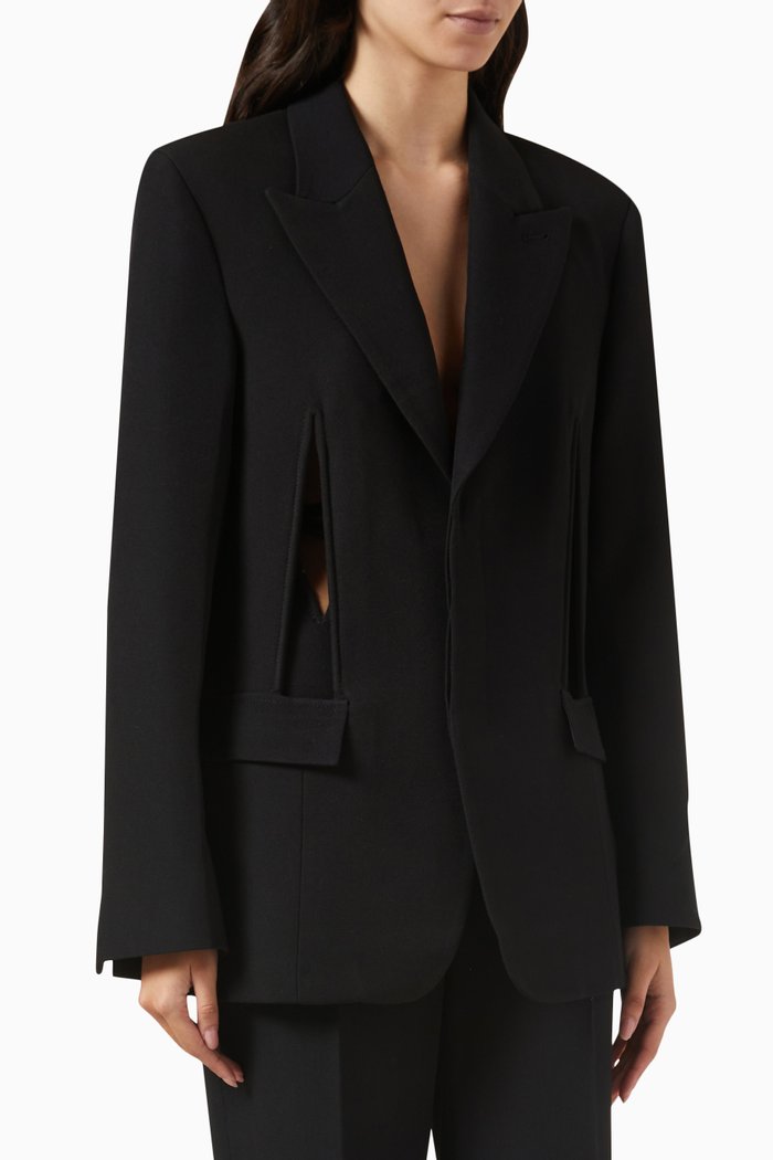 

V-wire Blazer in Wool-blend, Black