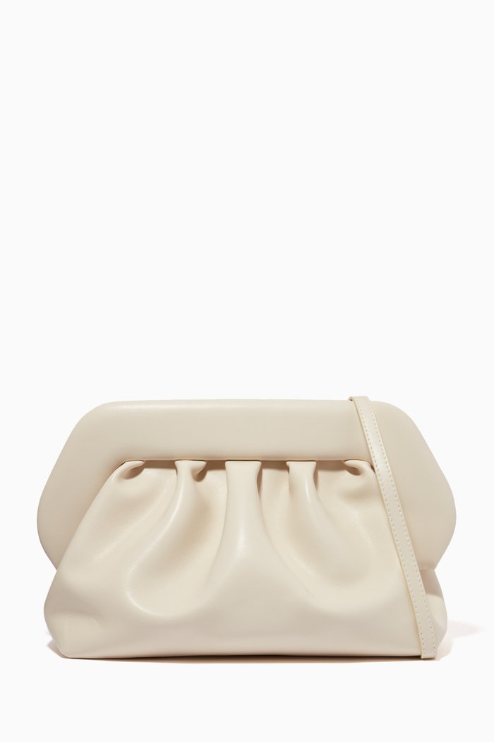 

Bios Clutch Bag in Vegan PU Leather, White