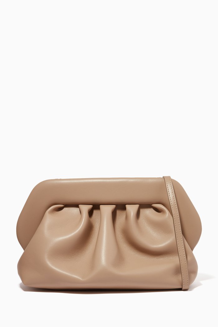 

Bios Clutch Bag in Vegan PU Leather, Neutral