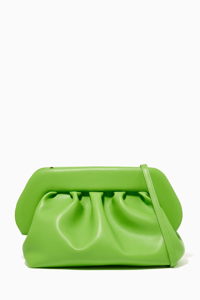 

Bios Clutch Bag in Vegan PU Leather, Green