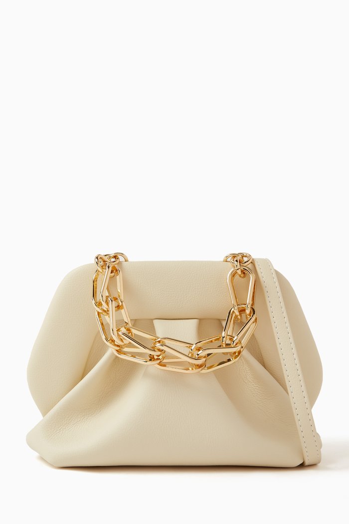 

Gea Mini Clutch Bag in Vegan Leather, White
