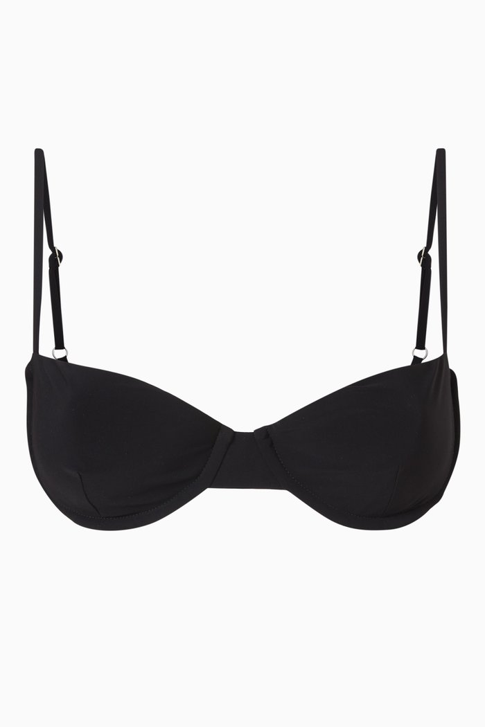 

The Balconette Underwire Bikini Bra, Black