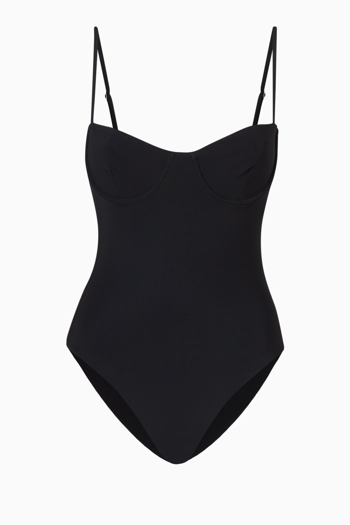

The Balconette Underwire One-piece Swimsuit, Black