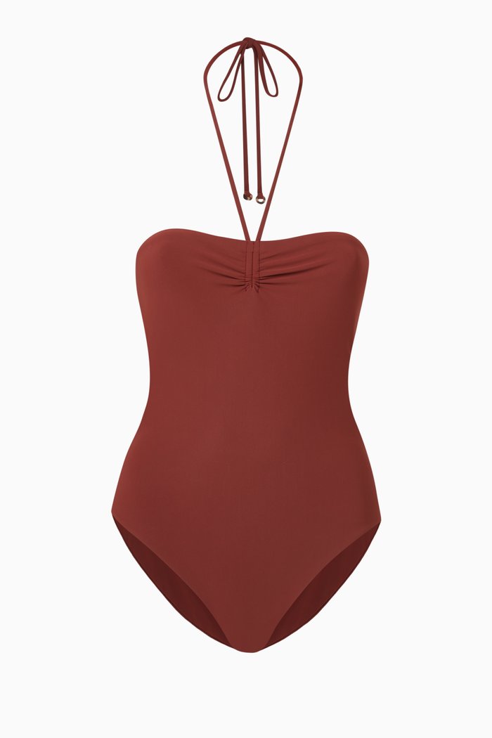 

The Sweetheart Halter One-piece Swimsuit, Red