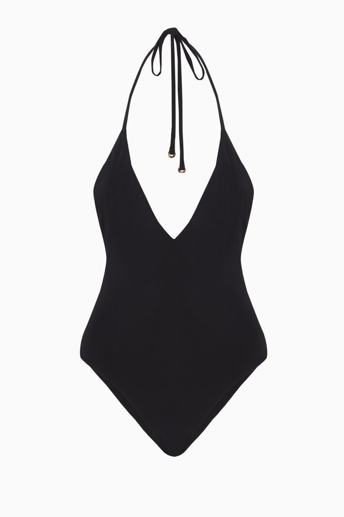 

The Lange Halter One-piece Swimsuit, Black