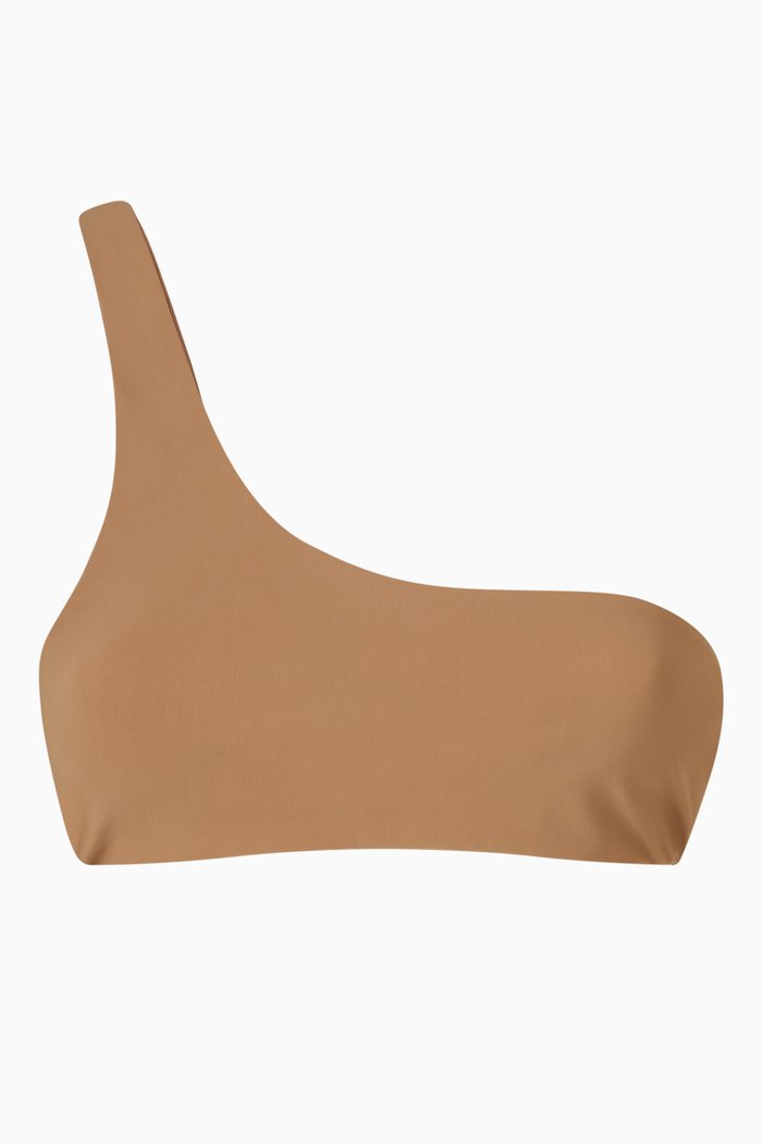 

The One-shoulder Bikini Top, Brown
