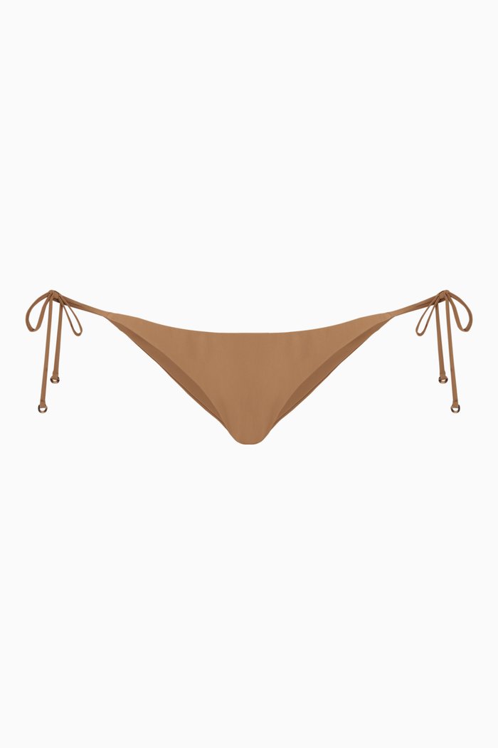 The String Tie Bikini Briefs, Brown