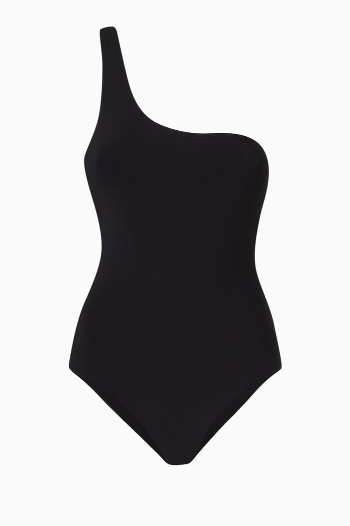 The One-shoulder One-piece Swimsuit, Black