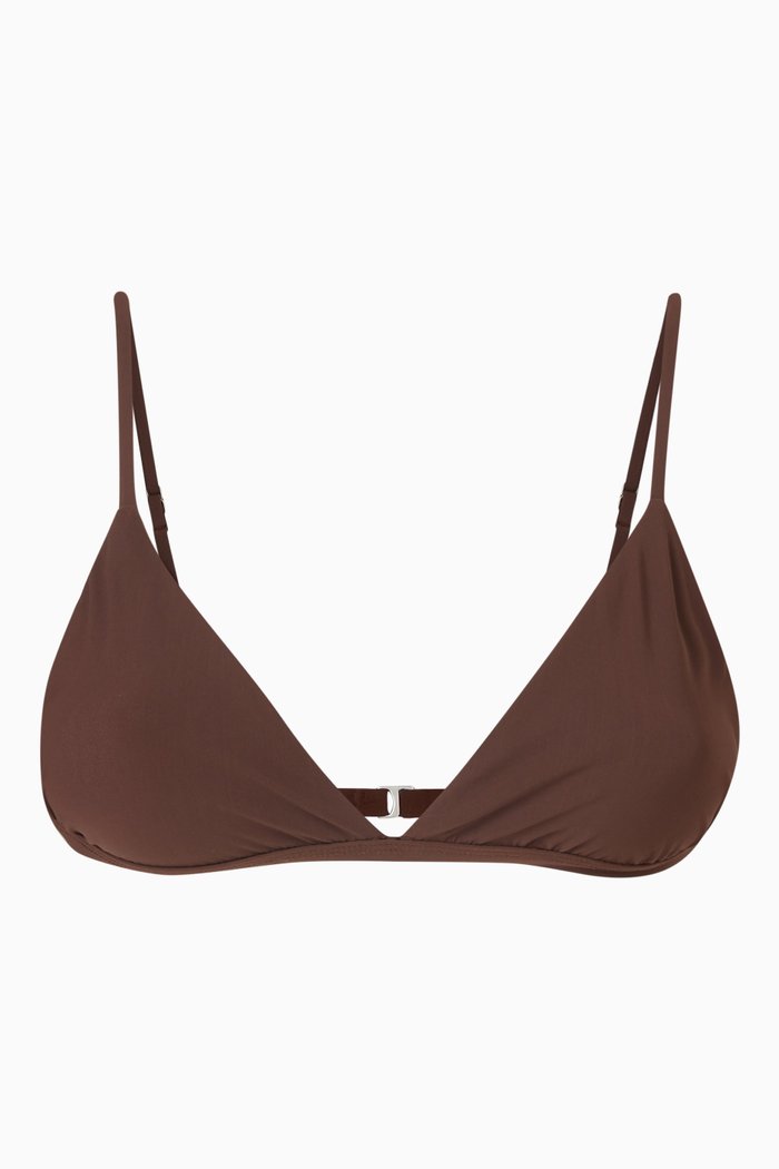 

The Classic Triangle Bikini Top, Brown