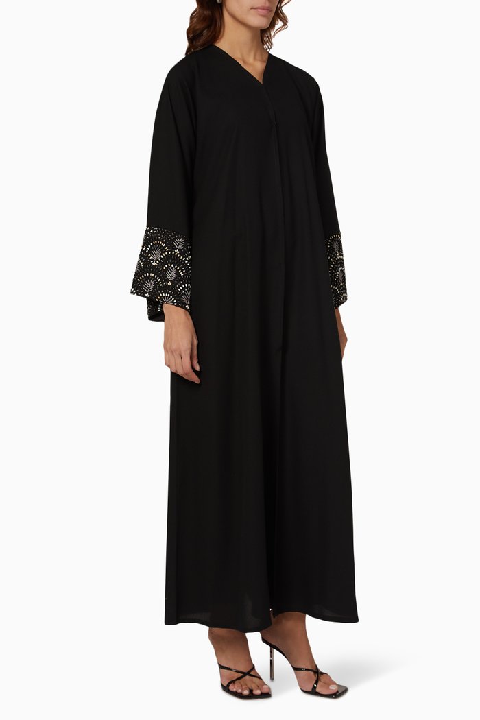 

Embellished Abaya, Black