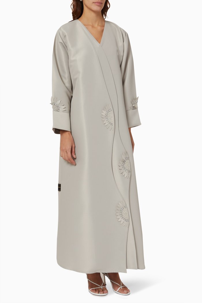 

Embellished Abaya, Silver