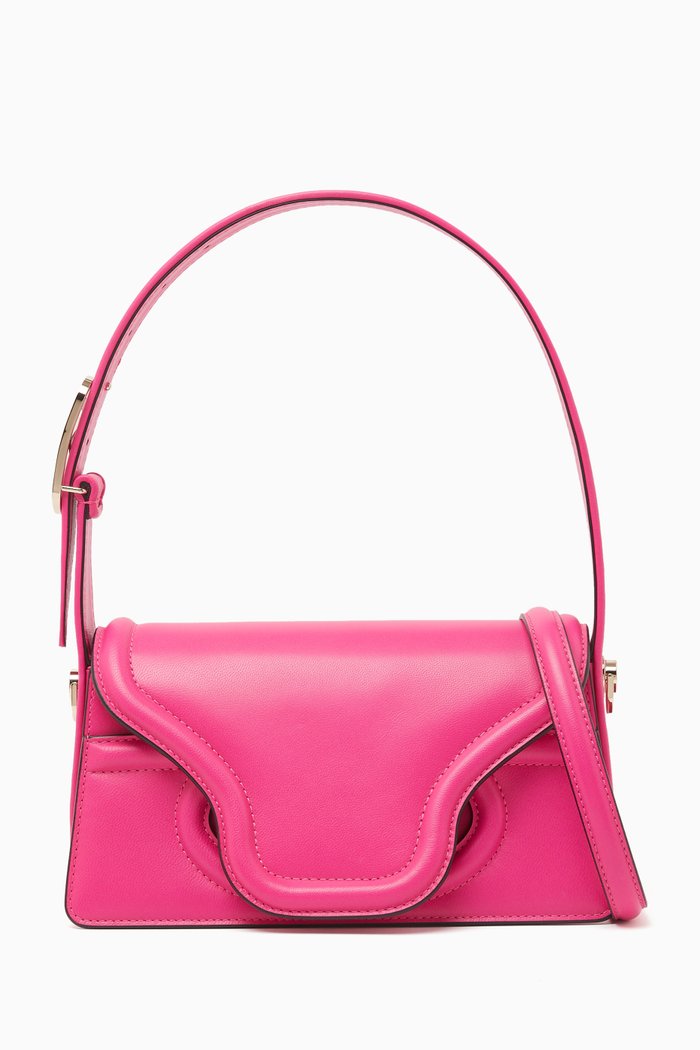 

Valentino Garavani Small Sculpture Flap Shoulder Bag in Leather, Pink
