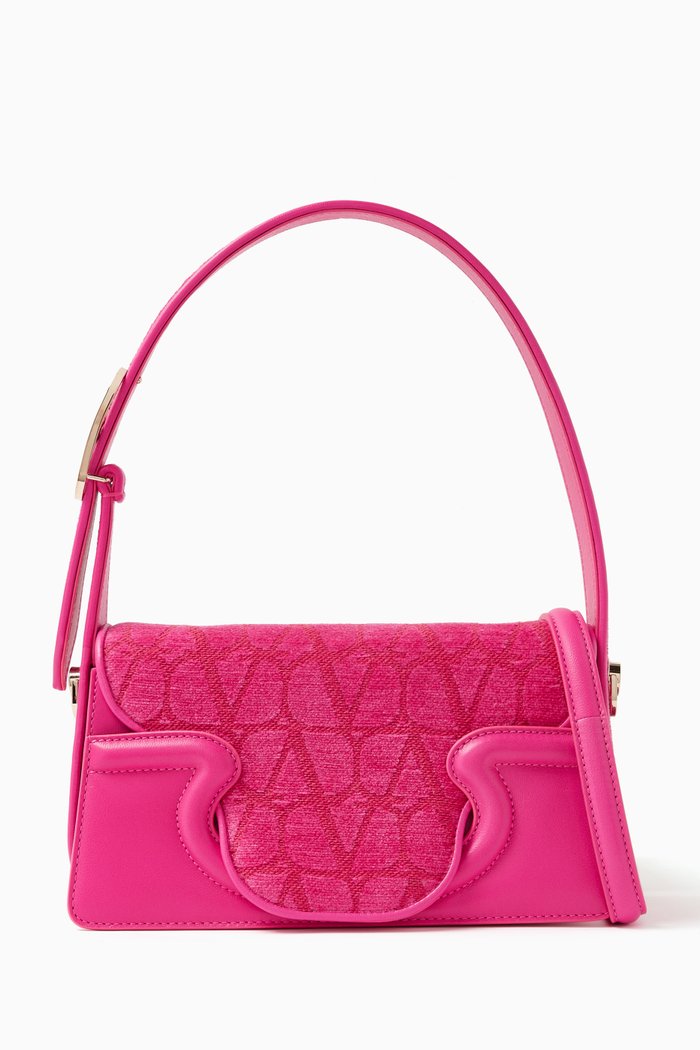 Valentino Garavani Le Grand Deuxième Shoulder Bag in Toile Iconographe, Pink