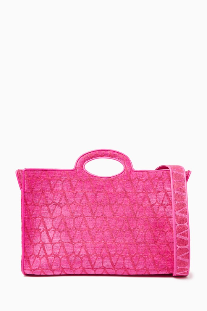 

Valentino Garavani Le Troisième Shopping Bag in Toile Iconographe Canvas, Pink