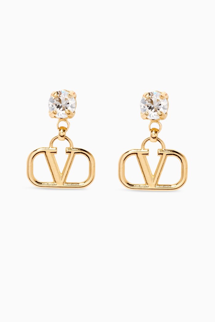 

Valentino Garavani VLOGO Pendant Earrings in Metal, Gold