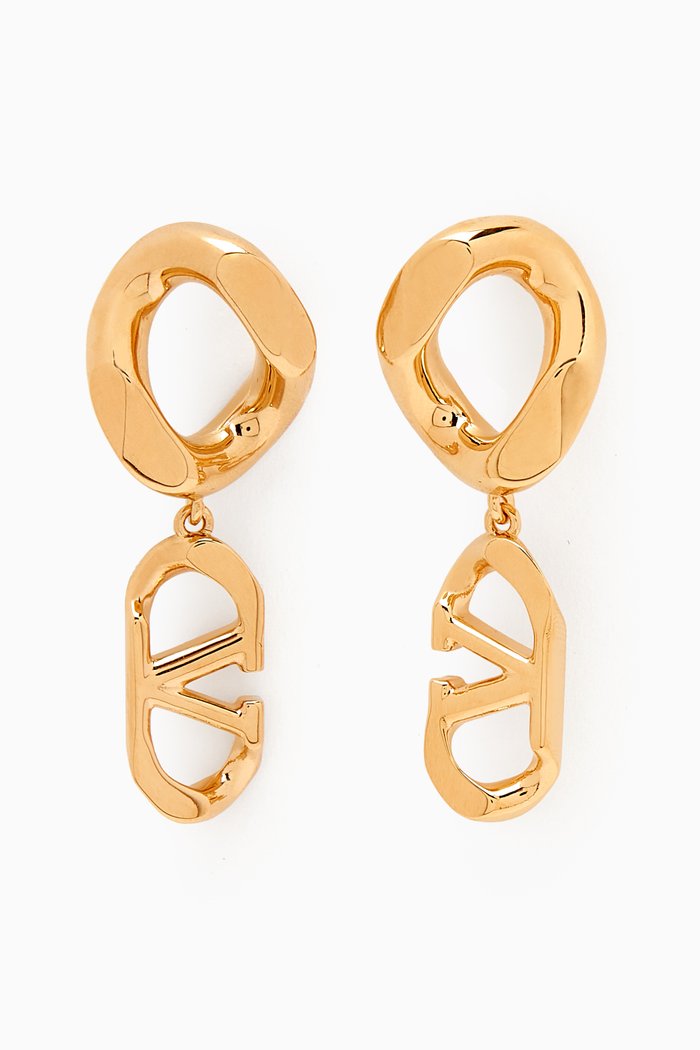 

Valentino Garavani VLOGO Chain Earrings in Metal, Gold
