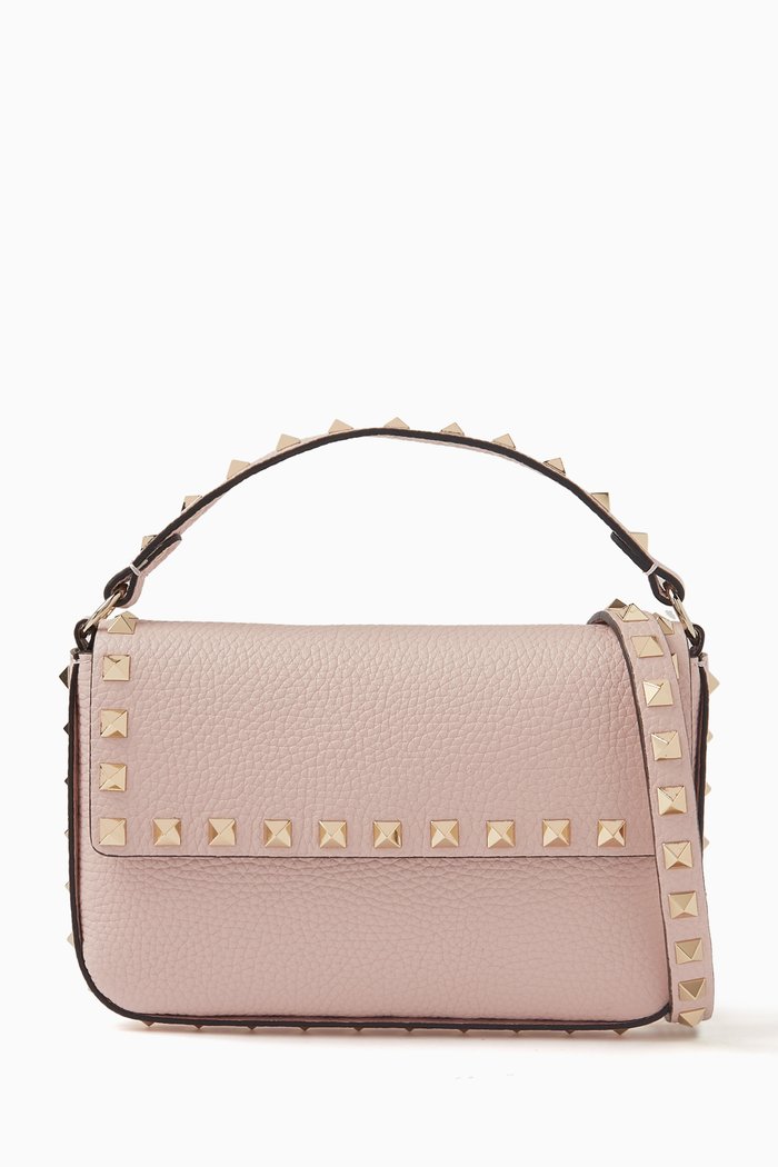

Valentino Garavani Rockstud Pouch in Leather, Pink
