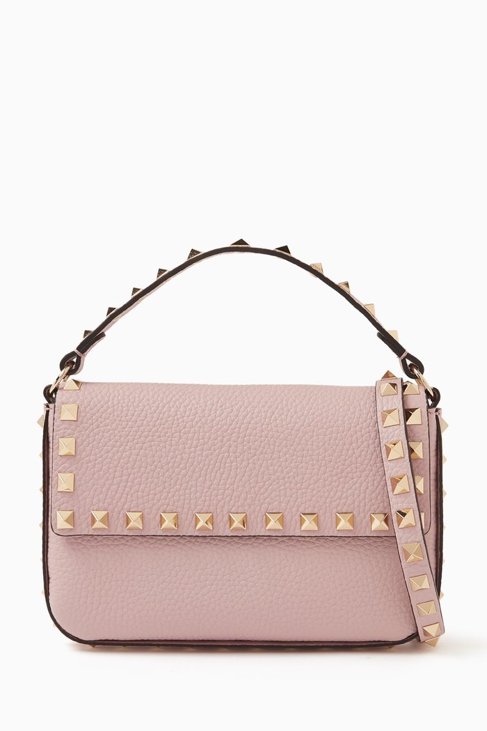

Valentino Garavani Rockstud Pouch in Leather, Purple