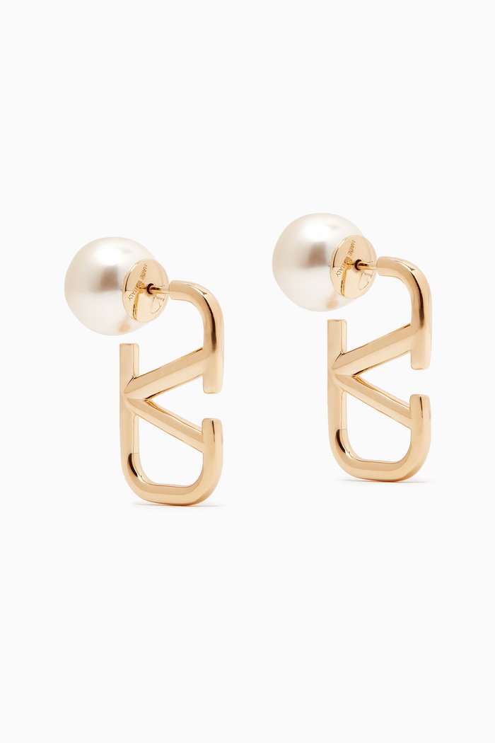 

Valentino Garavani VLOGO Earrings in Metal, Gold