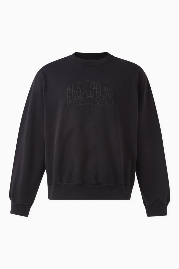

Cities Paris Sweatshirt in Fleece, Black