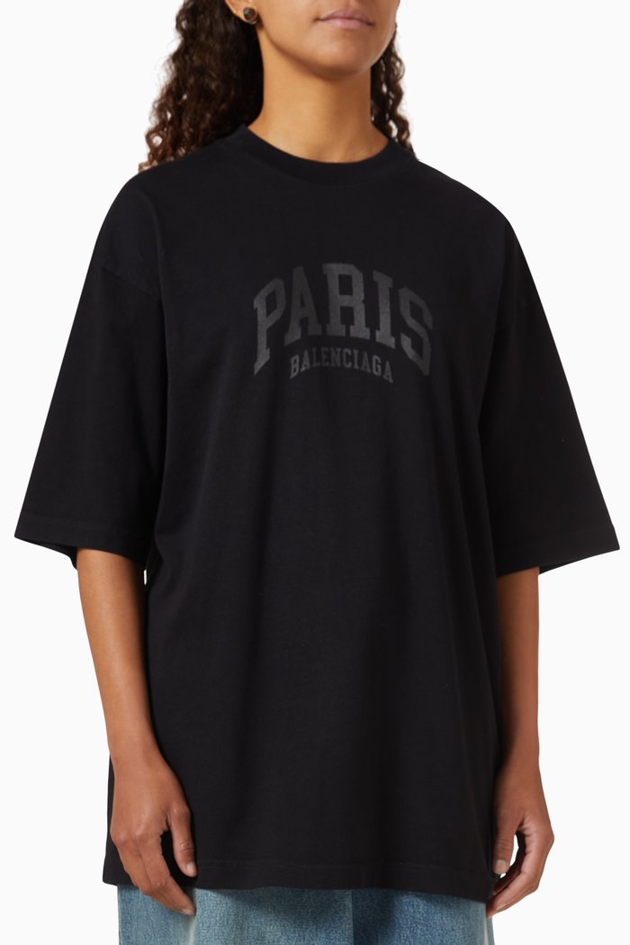 

Cities Paris T-shirt in Fleece, Black