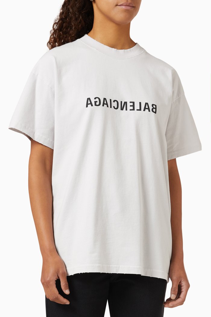 

Mirror Logo T-shirt in Jersey, Neutral