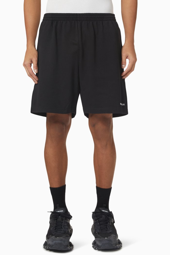 

Logo Sweatshorts in Fleece, Black