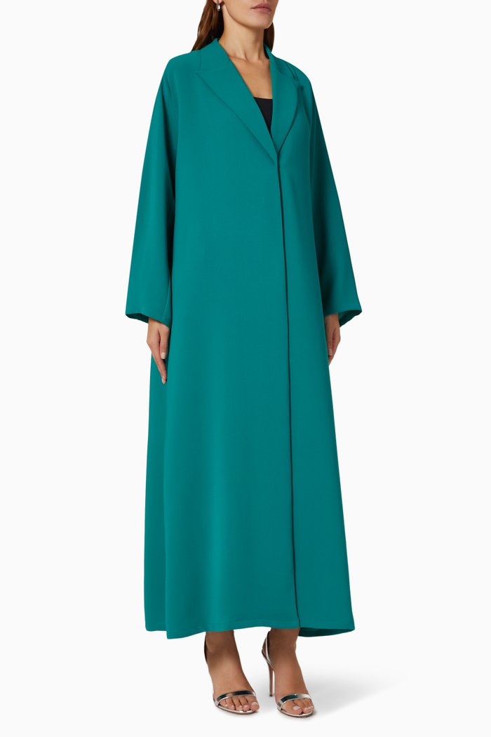 

Peak lapel Jacket Abaya, Green