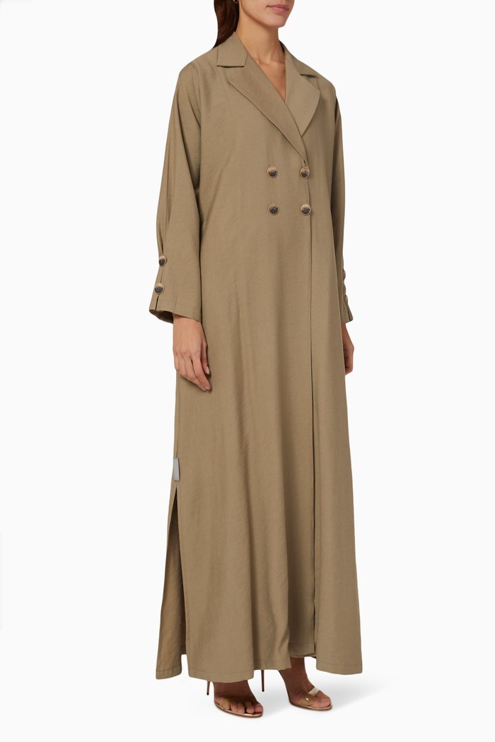 

Double-breasted Jacket Abaya, Green