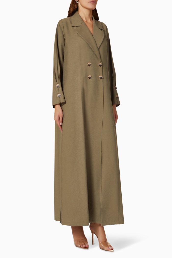 

Double-breasted Jacket Abaya, Green