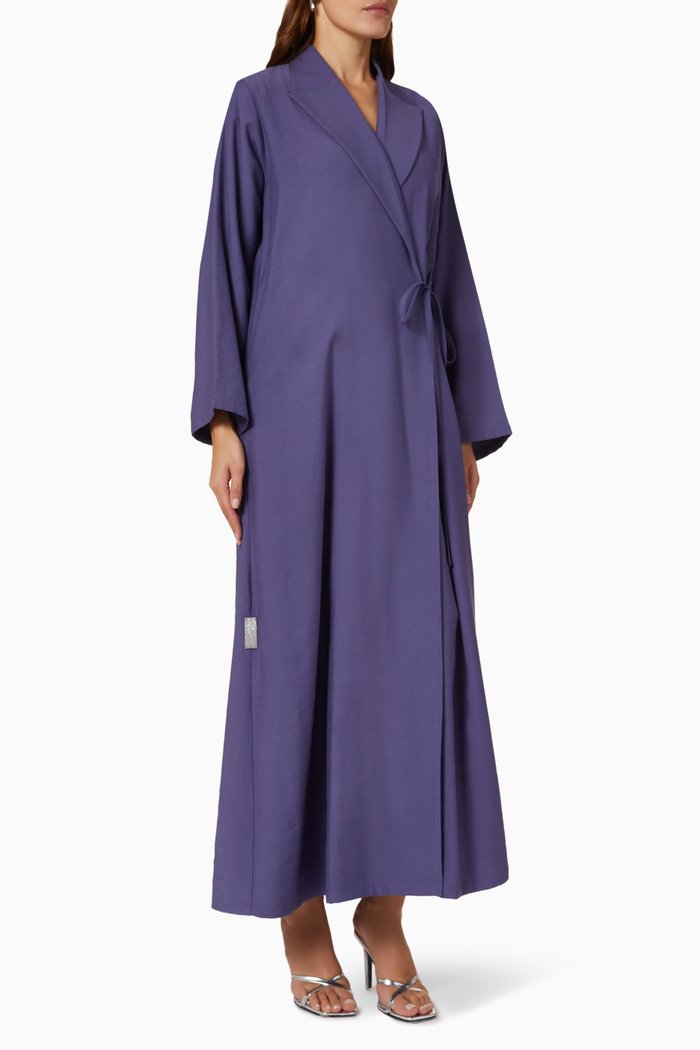 

Peak Lapel Jacket Abaya, Blue