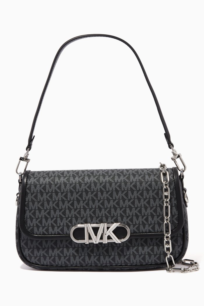 

Medium Parker Pouchette Bag in Logo Canvas, Black