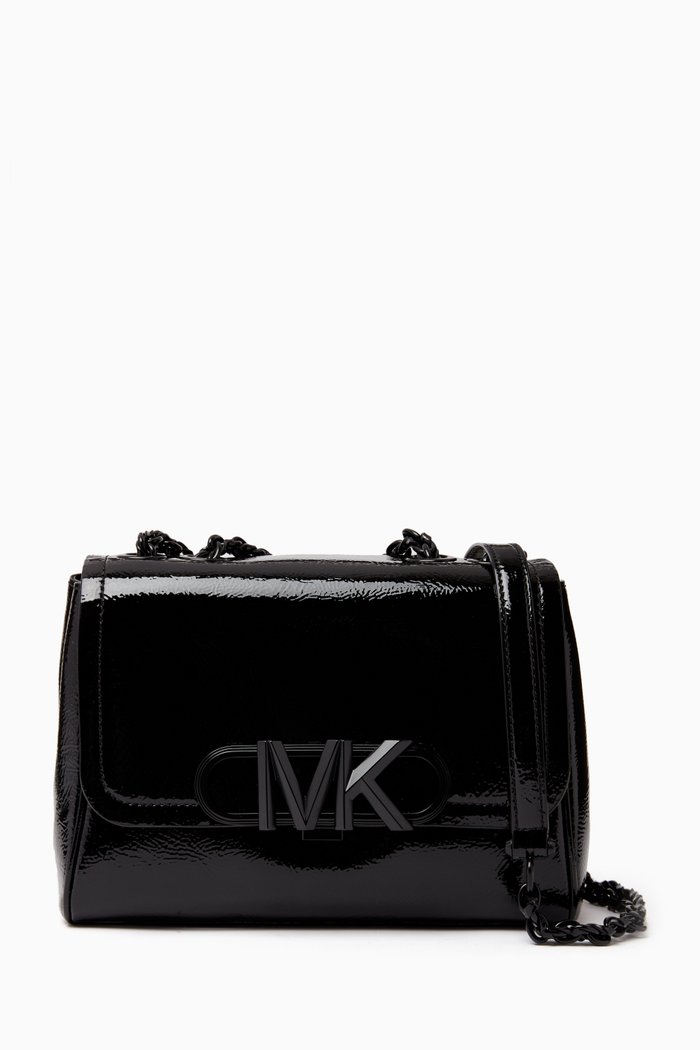 

Medium Parker Shoulder Bag in Patent Leather, Black
