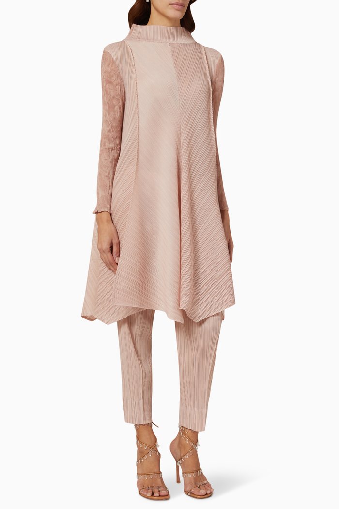 

Zuri Co-ord Set in Plissé, Pink