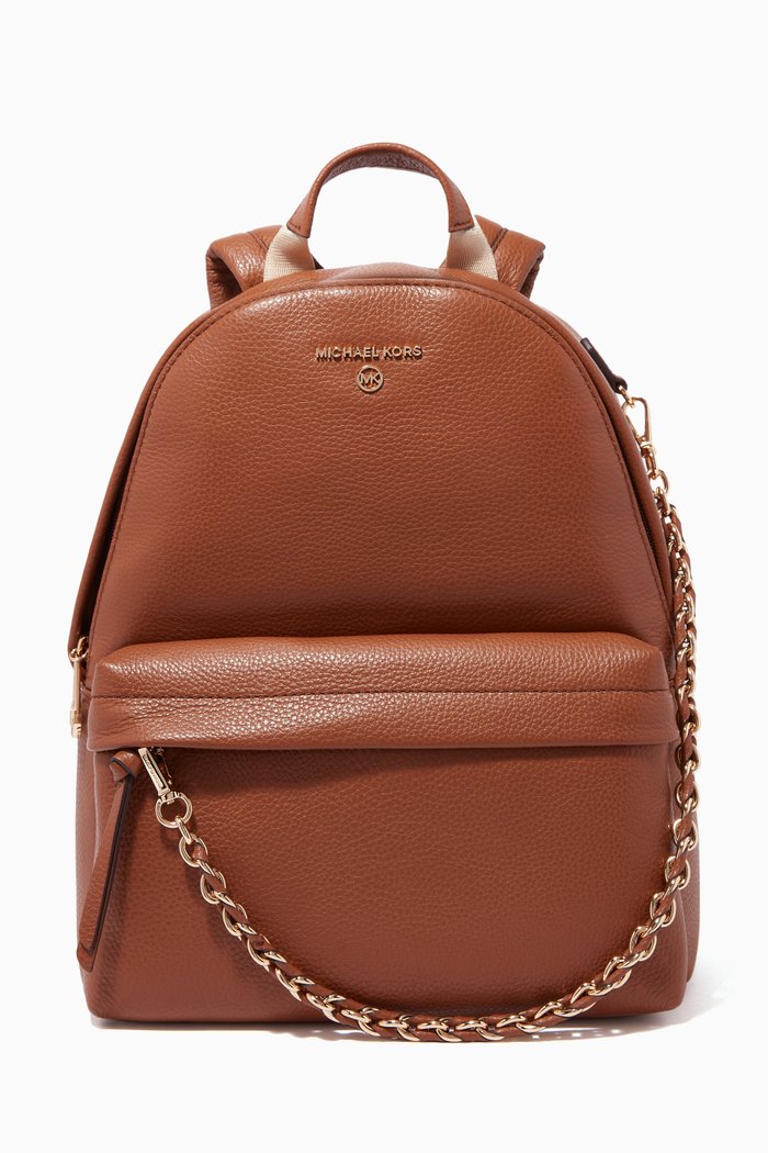 

Slater Backpack in Pebbled Leather, Brown
