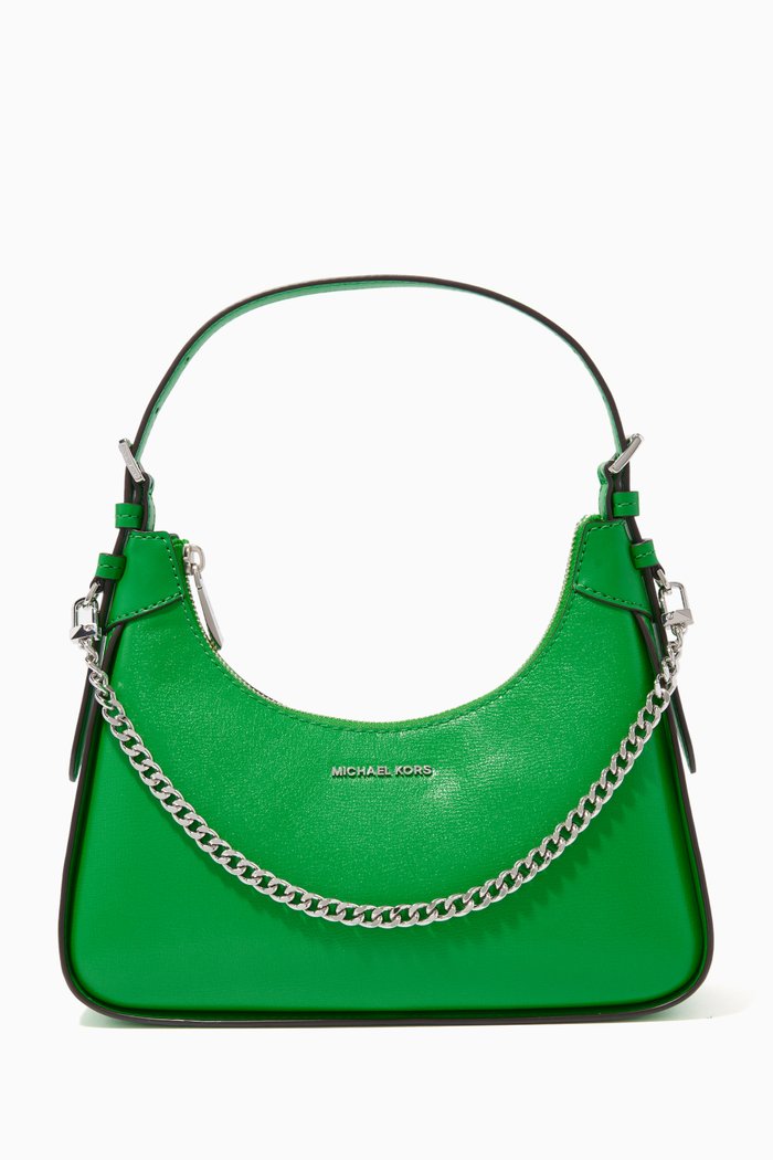 

Small Wilma Pouchette Bag in Smooth Leather, Blue