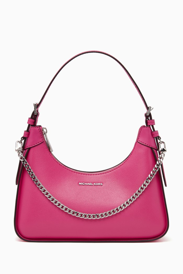 

Small Wilma Pouchette Bag in Smooth Leather, Pink