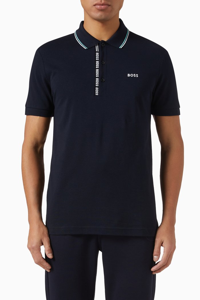 

Polo Shirt in Cotton, Blue