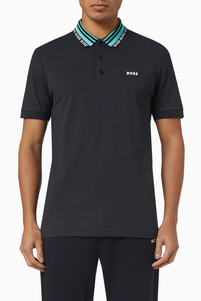 

Polo Shirt in Cotton, Blue