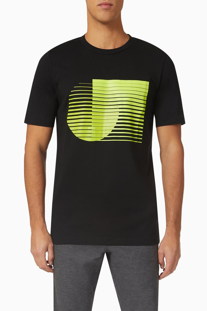 

Graphic-print T-shirt in Cotton Jersey, Black