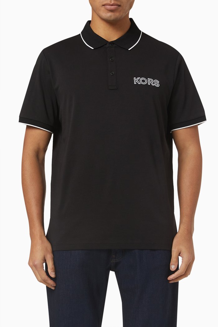 

Polo Shirt in Cotton, Black