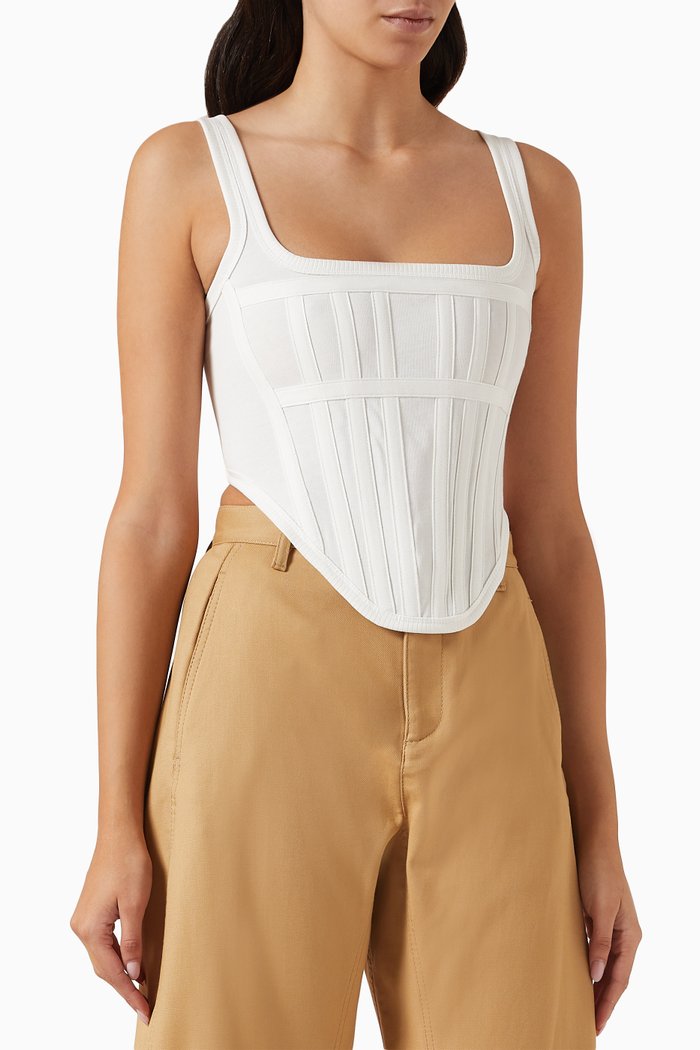

Corset Top in Cotton-jersey, Neutral
