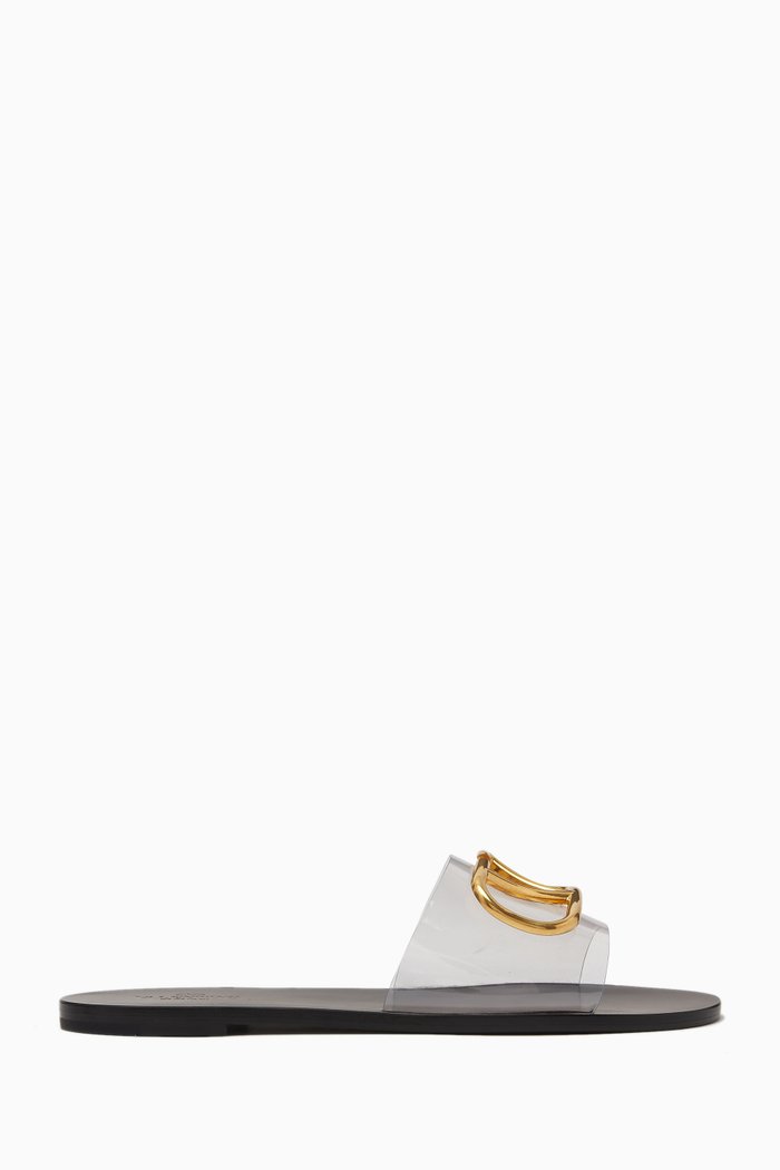 

V-logo Signature Slides in Plexi, Black
