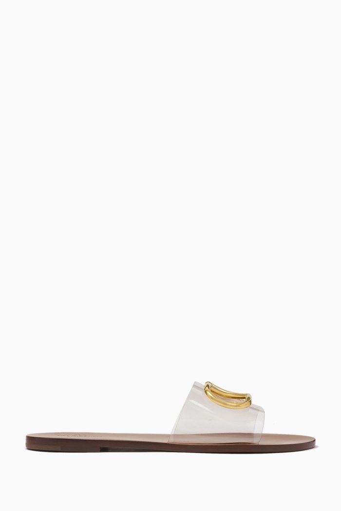 

V-logo Signature Slides in Plexi, Brown
