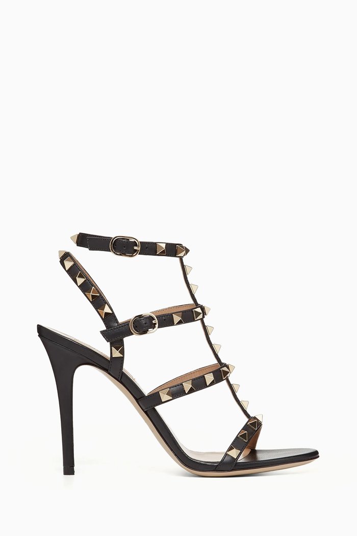 

Valentino Garavani Rockstud 105 Sandals in Leather, Black