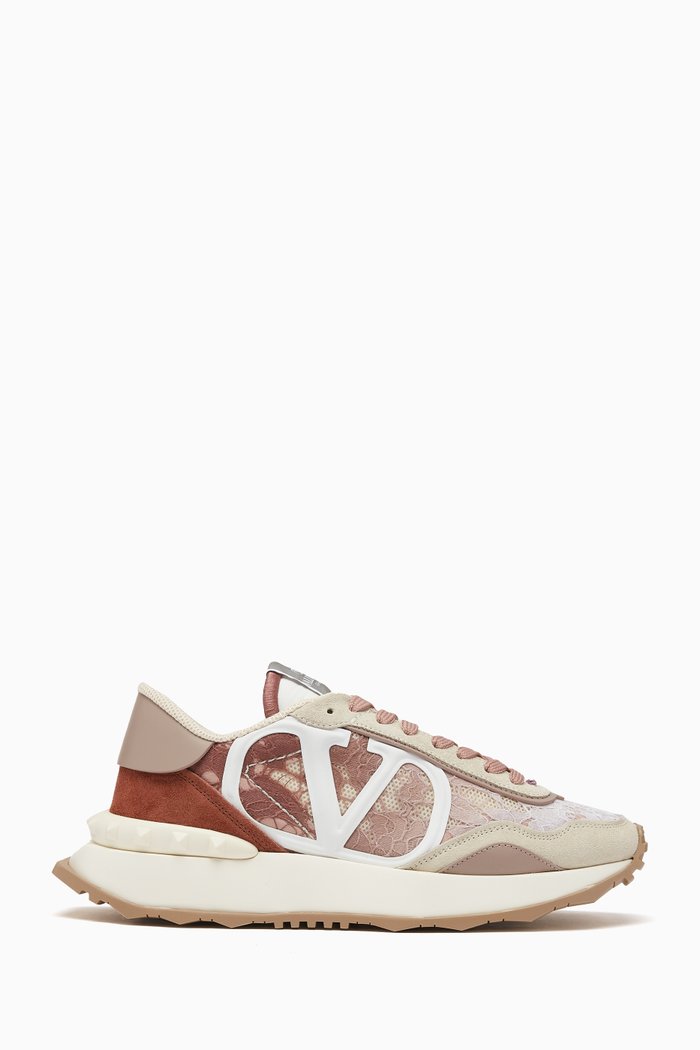 

Lacerunner Low-top Sneakers in Leather & Suede, Brown